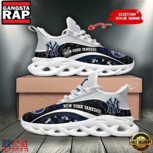 Custom Name New York Yankees Camo Max Soul Shoes
