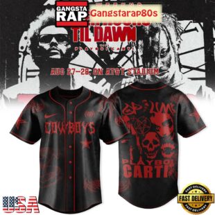Dallas Cowboys x Playboi Carti The Weeknd’s Tour 2025 Baseball Jersey