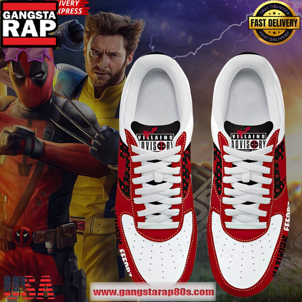 Deadpool & Wolverine Maximum Effort Limited Edition Air Force 1 Sneakers Shoes Deadpool & Wolverine Maximum Effort Limited Edition Air Force 1 Sneakers Shoes