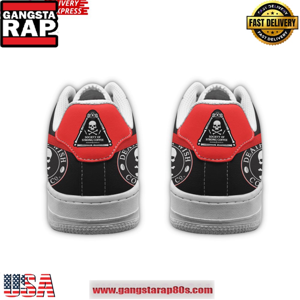 Death Wish Coffee Limited Edition Air Force 1 Sneakers Shoes Death Wish Coffee Limited Edition Air Force 1 Sneakers Shoes