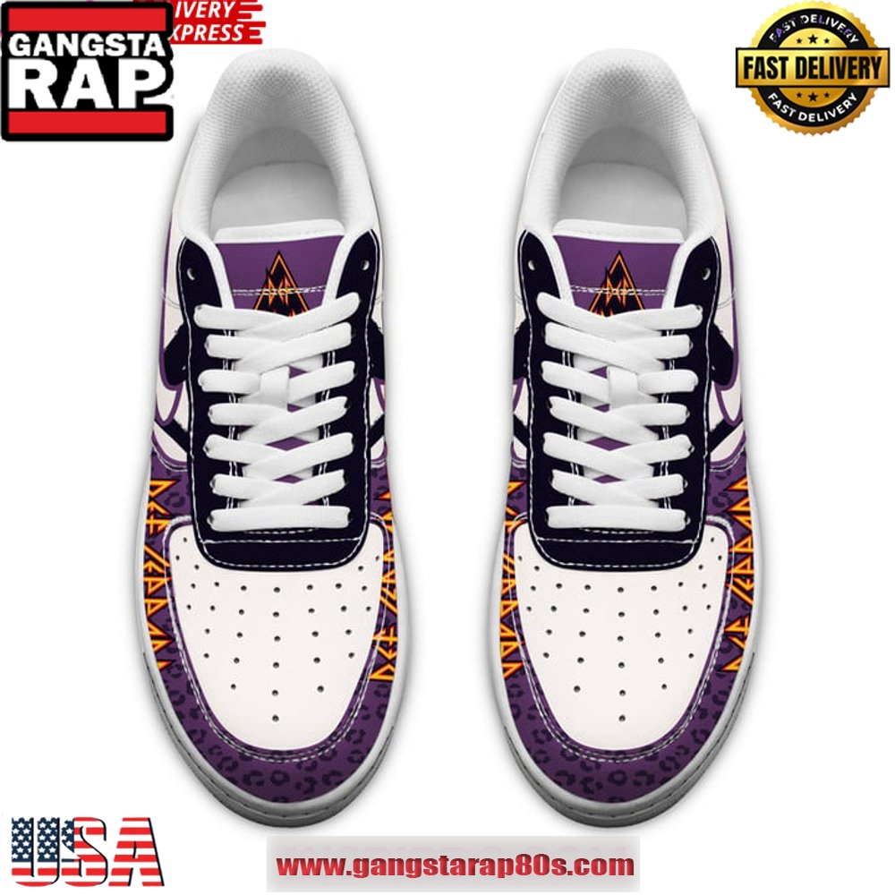 Def Leppard Purple Limited Edition Air Force 1 Running Sneakers Shoes Def Leppard Purple Limited Edition Air Force 1 Running Sneakers Shoes