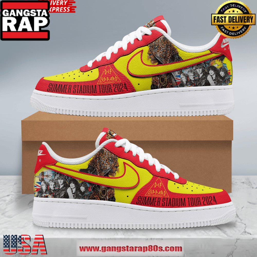 Def Leppard Summer Stadium Tour 2024 Air Force 1 Sneakers Shoes Def Leppard Summer Stadium Tour 2024 Air Force 1 Sneakers Shoes