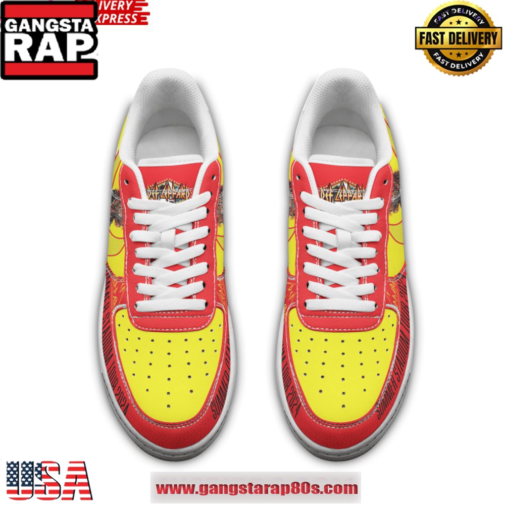 Def Leppard Summer Stadium Tour 2024 Air Force 1 Sneakers Shoes Def Leppard Summer Stadium Tour 2024 Air Force 1 Sneakers Shoes
