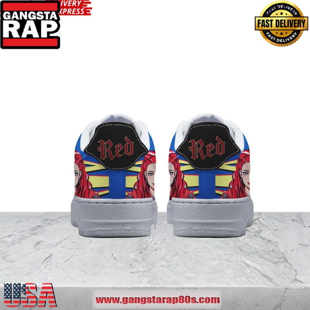 Descendants Red Limited Edition Air Force 1 Sneakers Shoes Descendants Red Limited Edition Air Force 1 Sneakers Shoes