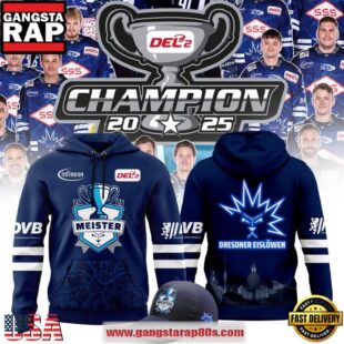 Dresdner Eisl?wen DEL2-Meistertitel Limited Edition Hoodie
