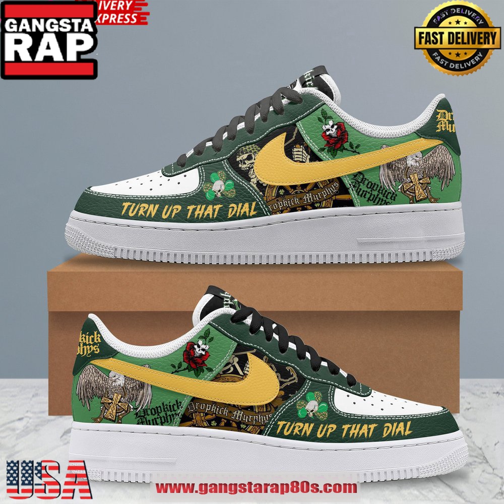 Dropkick Murphys Turn Up That Dial Air Force 1 Sneakers Shoes Dropkick Murphys Turn Up That Dial Air Force 1 Sneakers Shoes