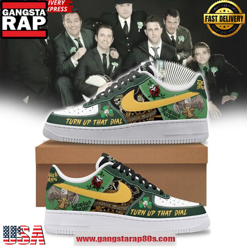 Dropkick Murphys Turn Up That Dial Air Force 1 Sneakers Shoes Dropkick Murphys Turn Up That Dial Air Force 1 Sneakers Shoes