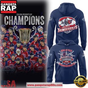 Evansville Thunderbolts SPHL PRESIDENT'S CUP 2025 CHAMPIONS Hoodie Shirt