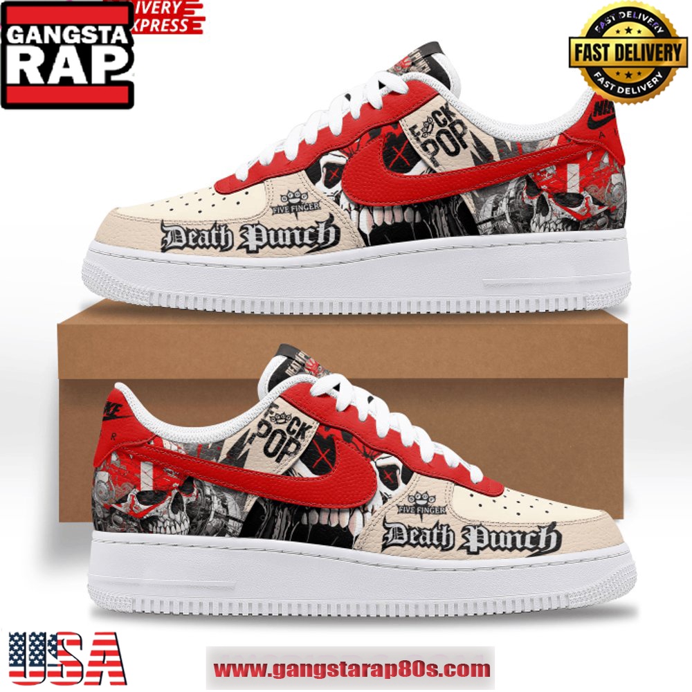 Five Finger Death Punch Band Air Force 1 Sneakers Shoes Five Finger Death Punch Band Air Force 1 Sneakers Shoes