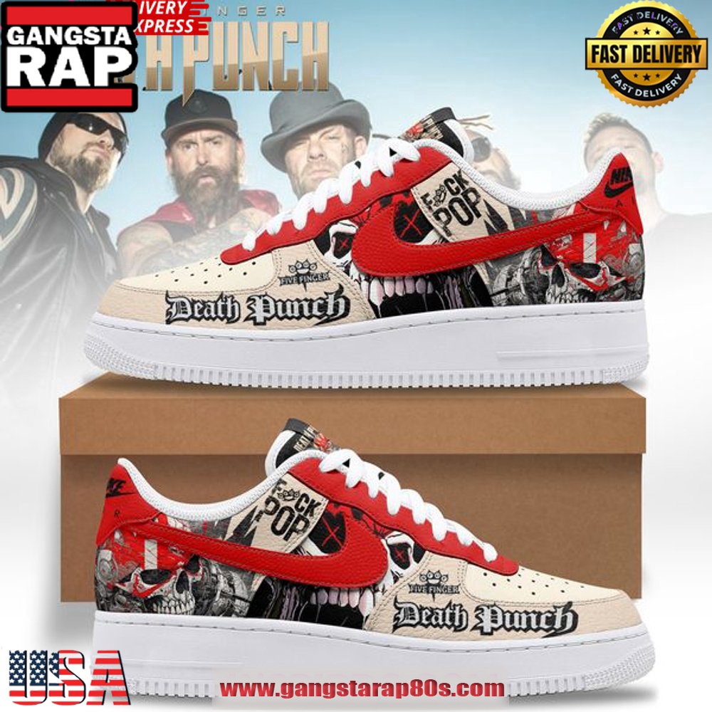 Five Finger Death Punch Band Air Force 1 Sneakers Shoes Five Finger Death Punch Band Air Force 1 Sneakers Shoes