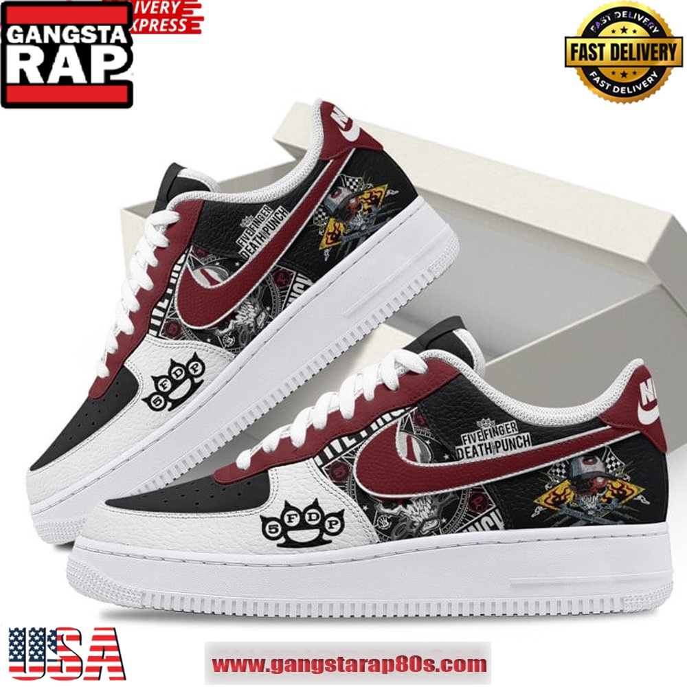 Five Finger Death Punch Limited Edition Air Force 1 Running Sneakers Shoes Five Finger Death Punch Limited Edition Air Force 1 Running Sneakers Shoes
