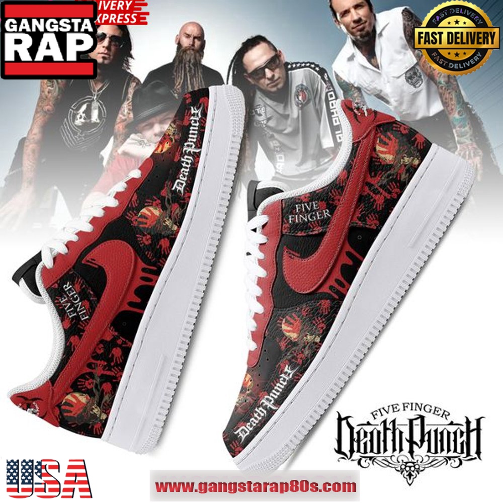 Five Finger Death Punch Warzone Air Force 1 Sneakers Shoes Five Finger Death Punch Warzone Air Force 1 Sneakers Shoes