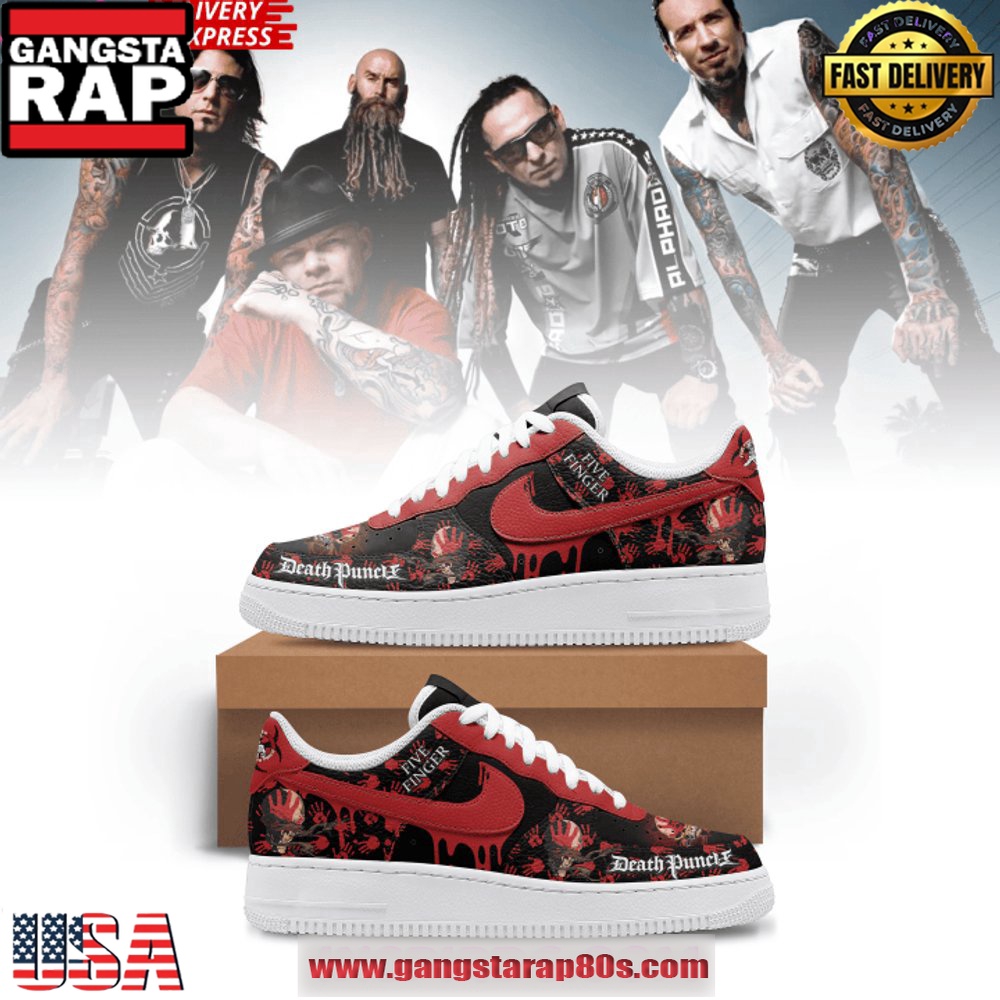 Five Finger Death Punch Warzone Air Force 1 Sneakers Shoes Five Finger Death Punch Warzone Air Force 1 Sneakers Shoes