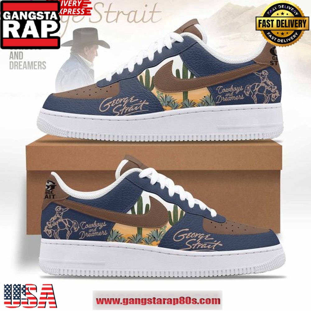 George Strait Cowboys and Dreamers Limited Edition Air Force 1 Sneakers Shoes George Strait Cowboys and Dreamers Limited Edition Air Force 1 Sneakers Shoes