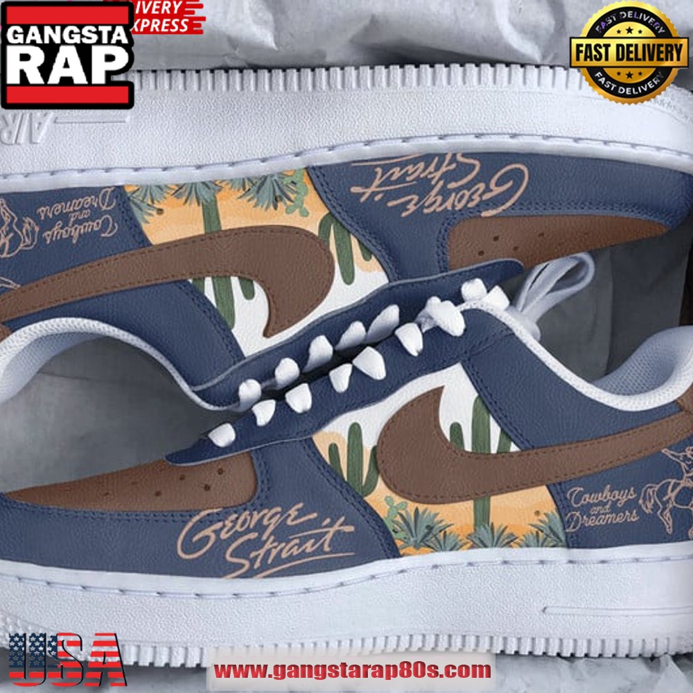 George Strait Cowboys and Dreamers Limited Edition Air Force 1 Sneakers Shoes George Strait Cowboys and Dreamers Limited Edition Air Force 1 Sneakers Shoes