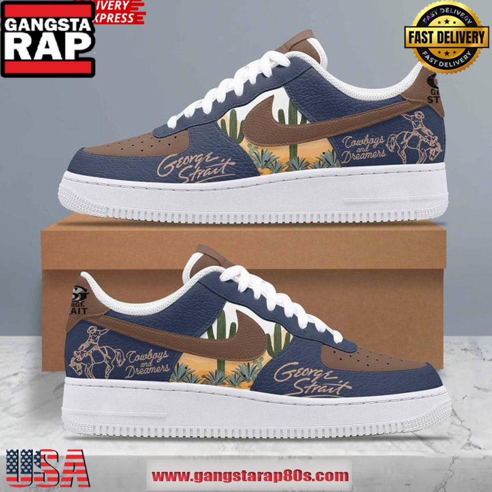 George Strait Cowboys and Dreamers Limited Edition Air Force 1 Sneakers Shoes George Strait Cowboys and Dreamers Limited Edition Air Force 1 Sneakers Shoes