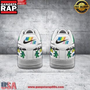 Grateful Dead Dancing Bears White Air Force 1 Sneakers Shoes