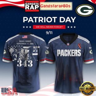 Green Bay Packers x Never Forget 9_11 Tribute Football Special Baseball Jersey