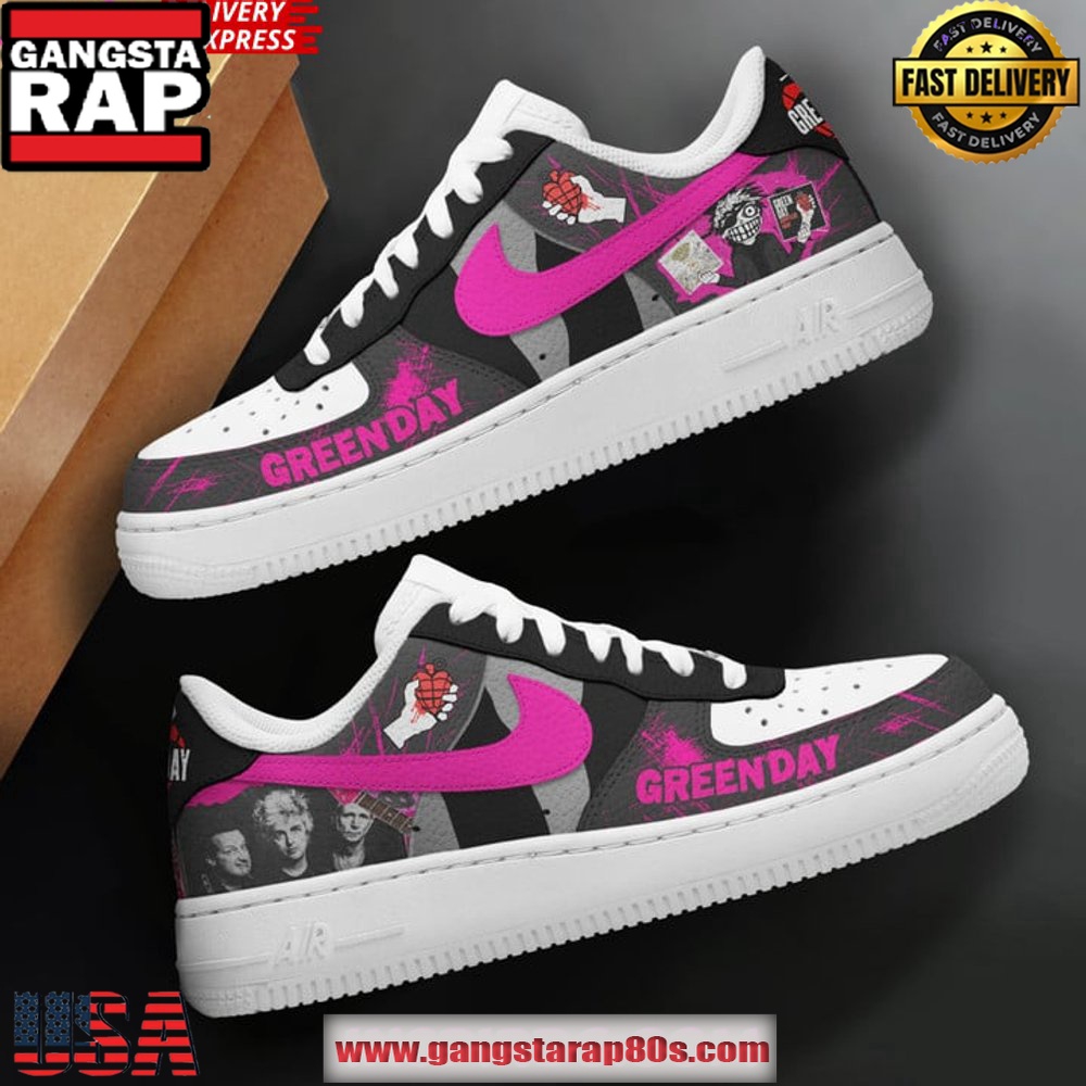 Green Day American Idiot Limited Edition Air Force 1 Sneakers Shoes Green Day American Idiot Limited Edition Air Force 1 Sneakers Shoes