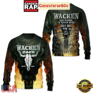 Guns N' Roses Wacken Rain Or Shine I'm Wacken Bound Hoodie Shirt