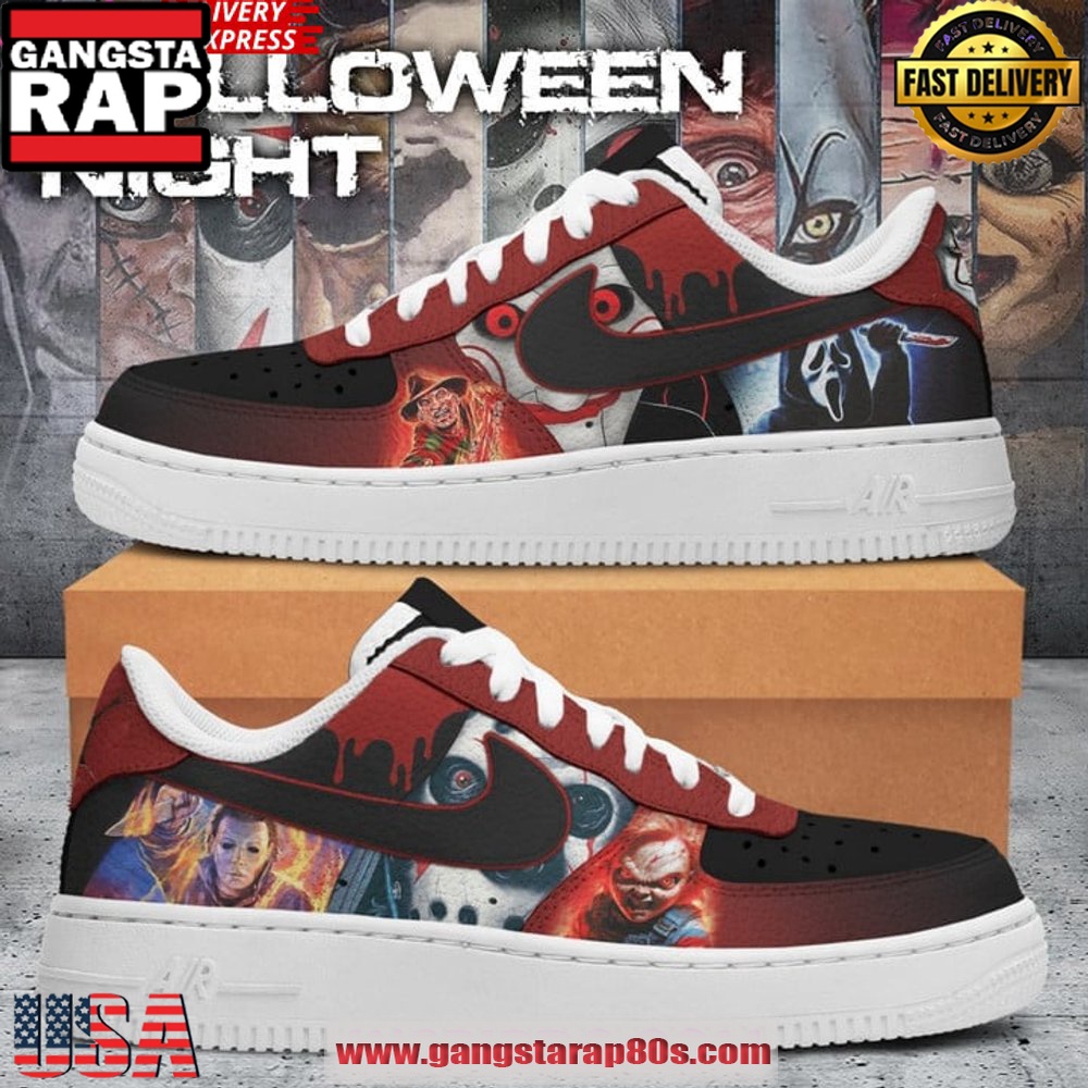 Halloween Night Limited Edition Air Force 1 Sneakers Shoes Halloween Night Limited Edition Air Force 1 Sneakers Shoes
