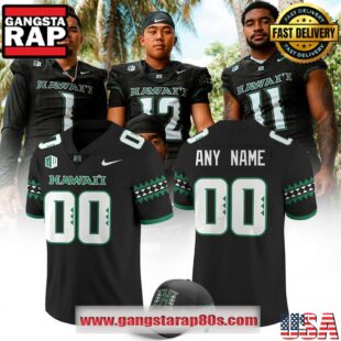 Hawaii Rainbow Warriors Special Edition New Custom Black Football Jersey