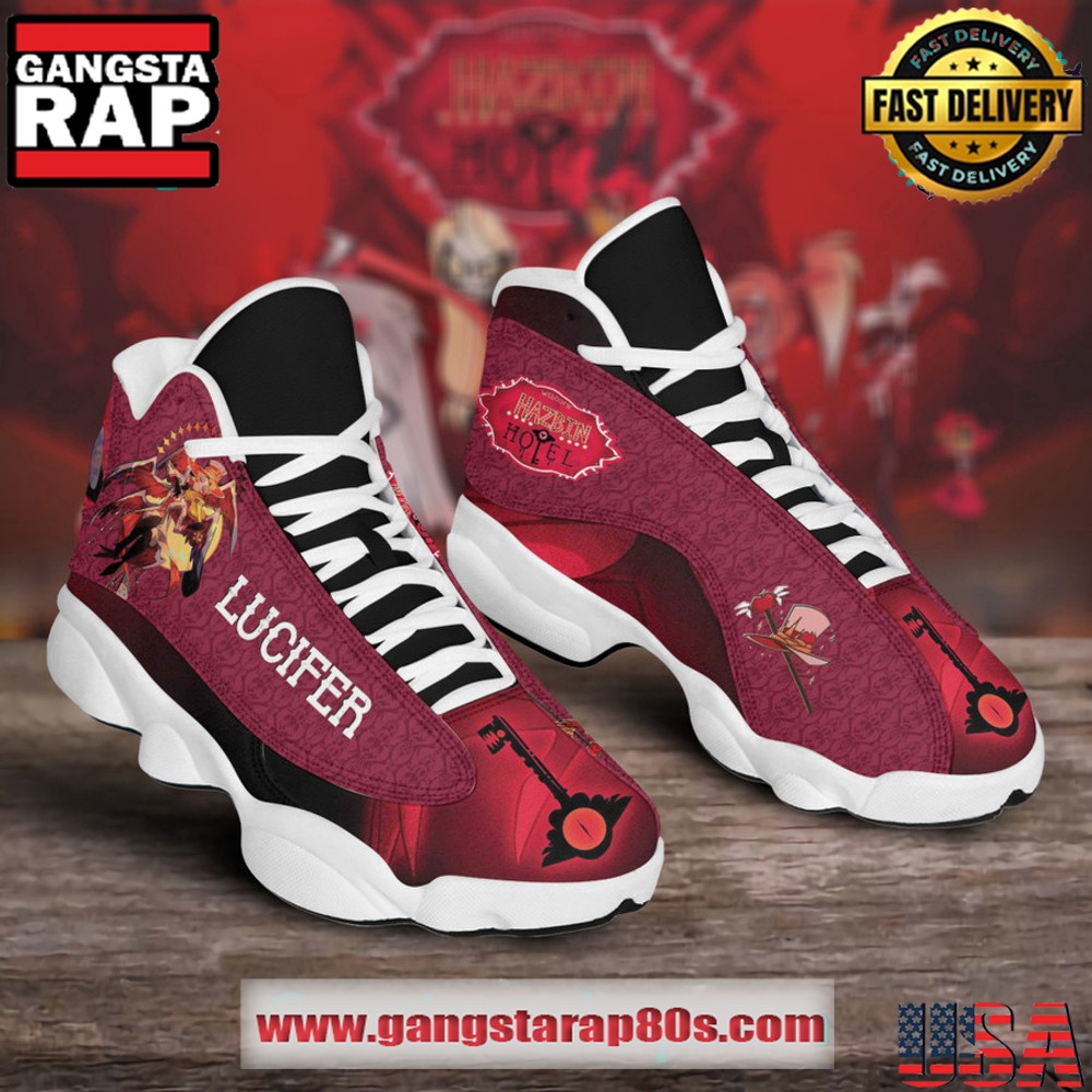 Hazbin Hotel Lucifer Air Jordan 13 Sneakers Shoes Hazbin Hotel Lucifer Air Jordan 13 Sneakers Shoes