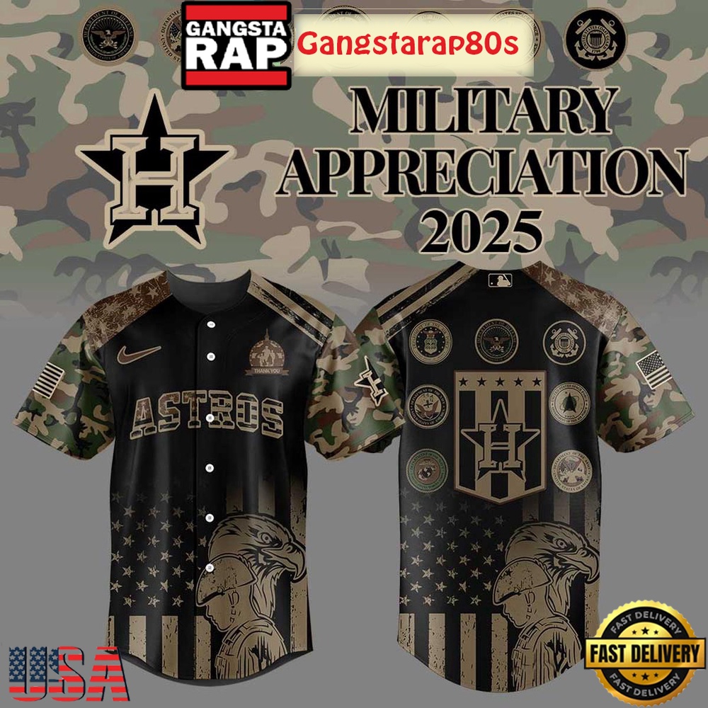 Houston Astros Celebrating Military Day Special Baseball Jersey Houston Astros Celebrating Military Day Special Baseball Jersey