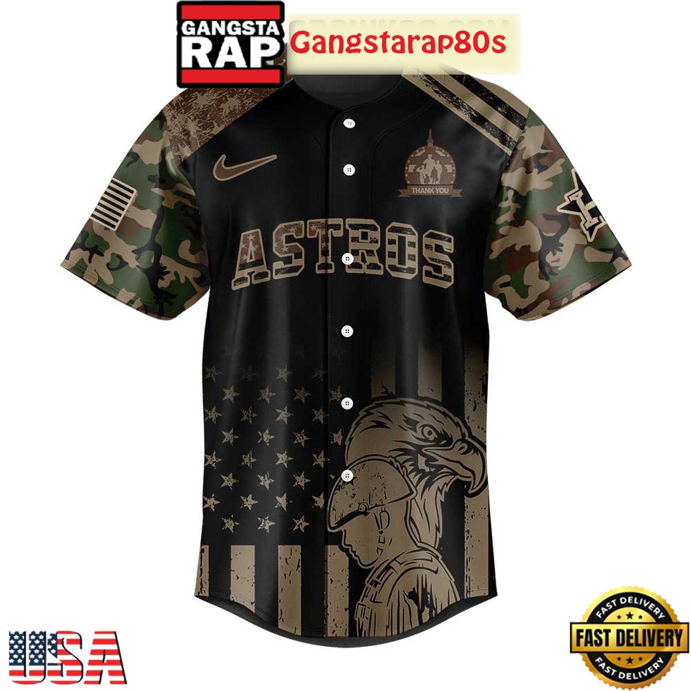 Houston Astros Celebrating Military Day Special Baseball Jersey Houston Astros Celebrating Military Day Special Baseball Jersey