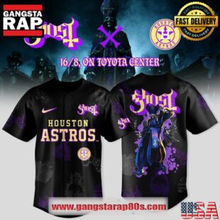 Houston Astros x Ghost Band Special Baseball Jersey Shirt