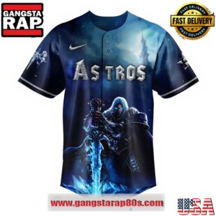 Houston Astros x Warcraft Wrath of the Lich King Baseball Jersey Shirt