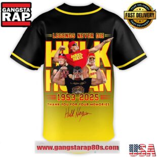 Hulk Hogan Thank you for the Memories Special Edition Baseball Jersey