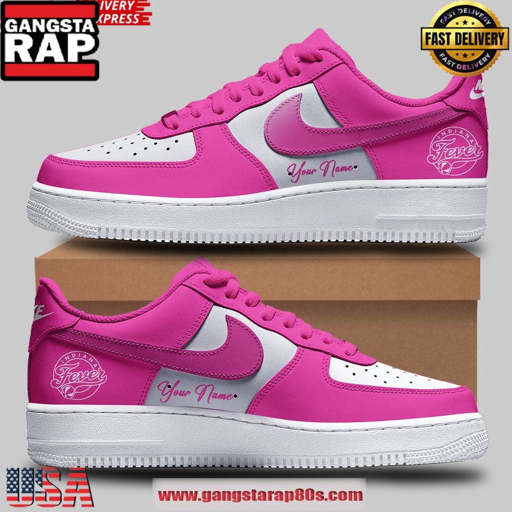 Indiana Fever Pink Sport Air Force 1 Sneakers Shoes Indiana Fever Pink Sport Air Force 1 Sneakers Shoes