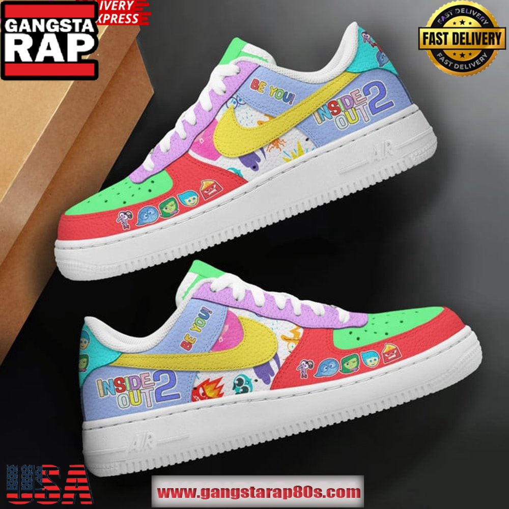 Inside Out 2 Be You Air Force 1 Sneakers Shoes Inside Out 2 Be You Air Force 1 Sneakers Shoes