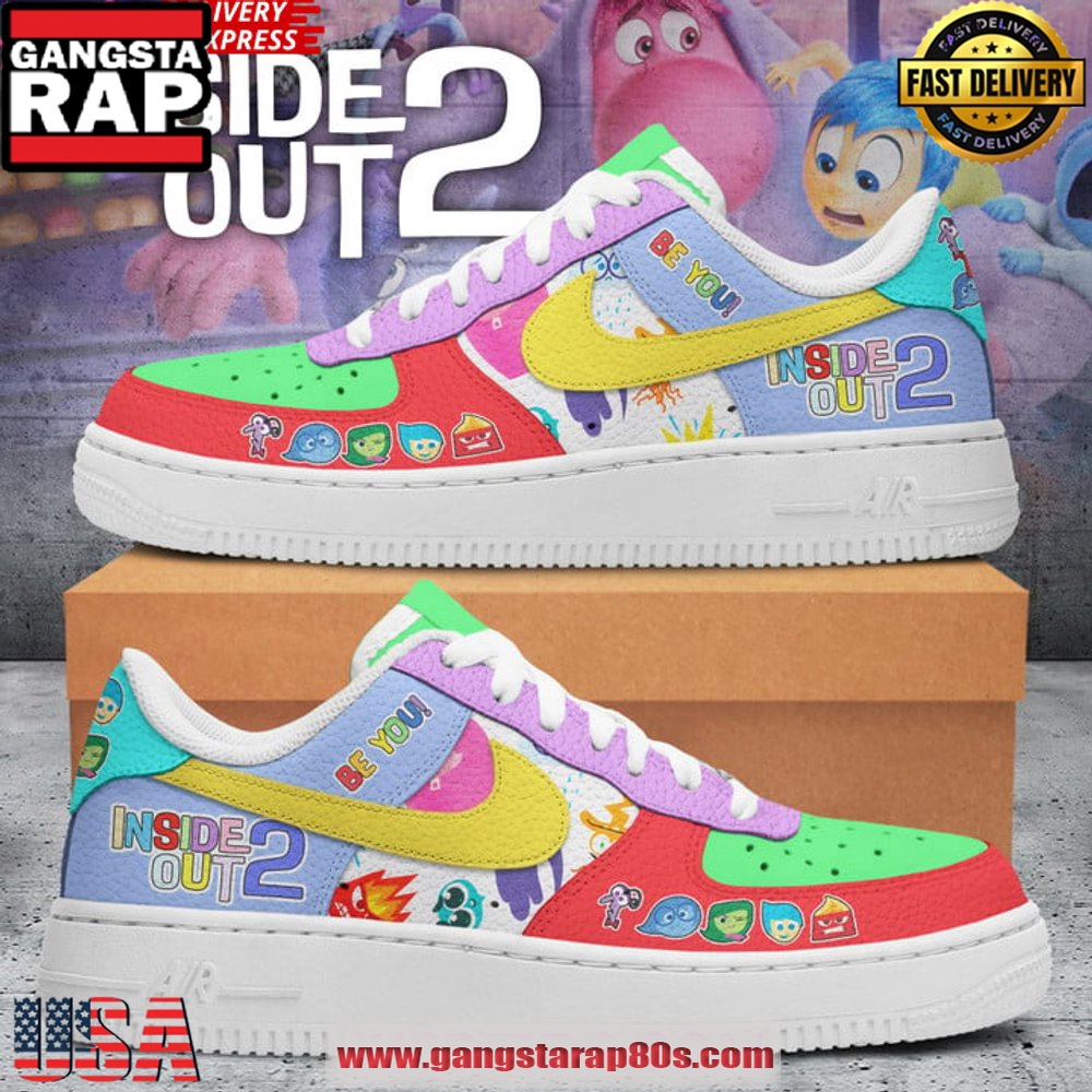Inside Out 2 Be You Air Force 1 Sneakers Shoes Inside Out 2 Be You Air Force 1 Sneakers Shoes