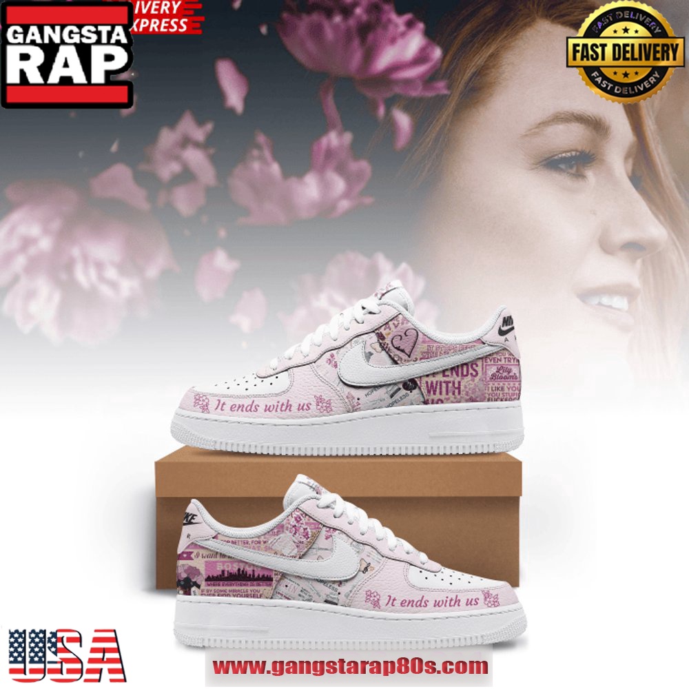 It Ends With Us Limited Edition Air Force 1 Running Sneakers Shoes It Ends With Us Limited Edition Air Force 1 Running Sneakers Shoes