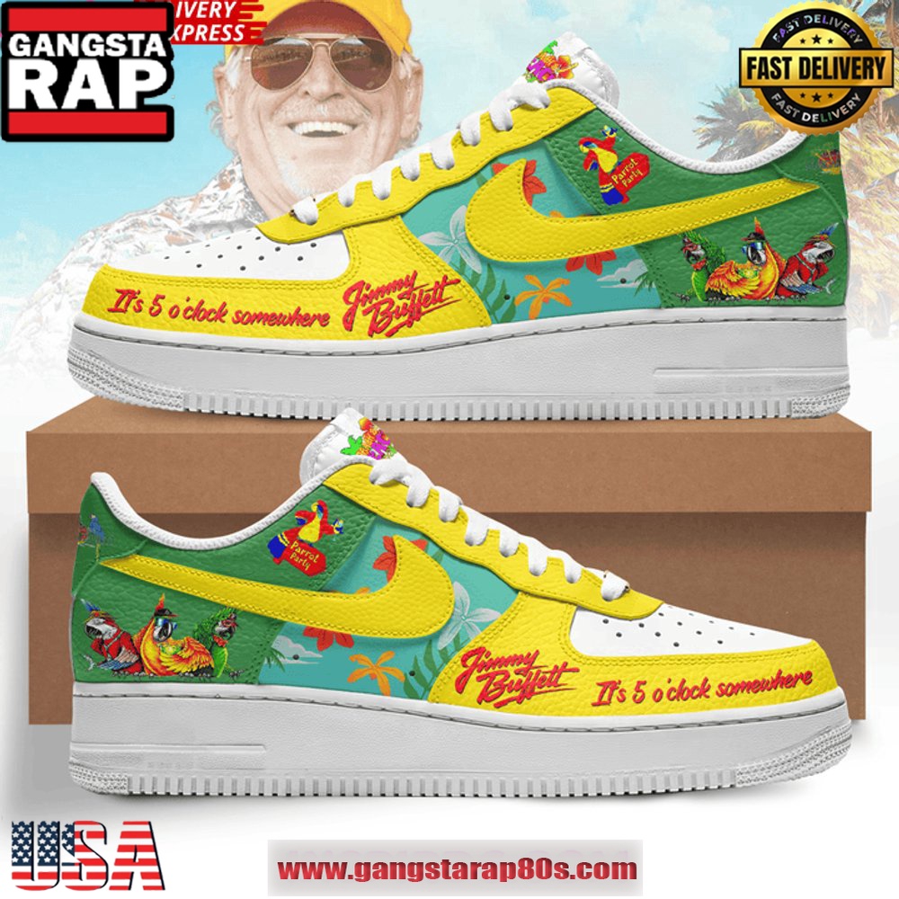 Jimmy Buffett Limited Edition Air Force 1 Sneakers Shoes Jimmy Buffett Limited Edition Air Force 1 Sneakers Shoes