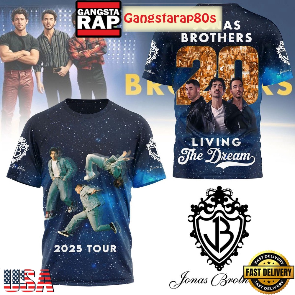 Jonas Brothers Living The Dream Tour 20 Years Special Hoodie Jonas Brothers Living The Dream Tour 20 Years Special Hoodie