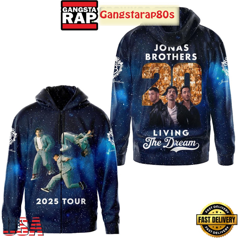 Jonas Brothers Living The Dream Tour 20 Years Special Hoodie Jonas Brothers Living The Dream Tour 20 Years Special Hoodie