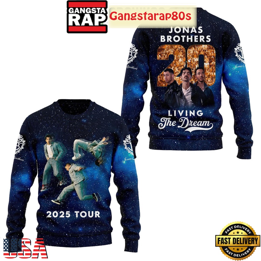 Jonas Brothers Living The Dream Tour 20 Years Special Hoodie Jonas Brothers Living The Dream Tour 20 Years Special Hoodie