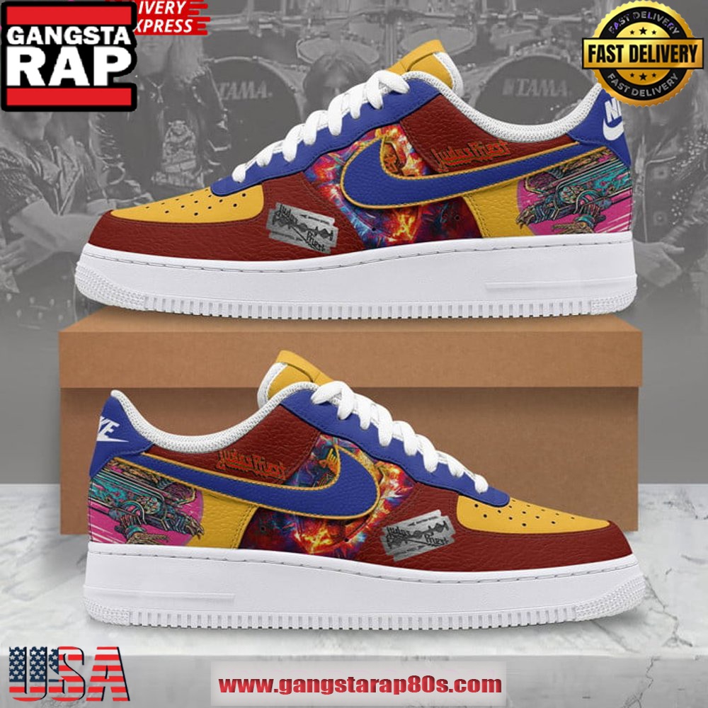 Judas Priest British Steel Limited Edition Air Force 1 Running Sneakers Shoes Judas Priest British Steel Limited Edition Air Force 1 Running Sneakers Shoes