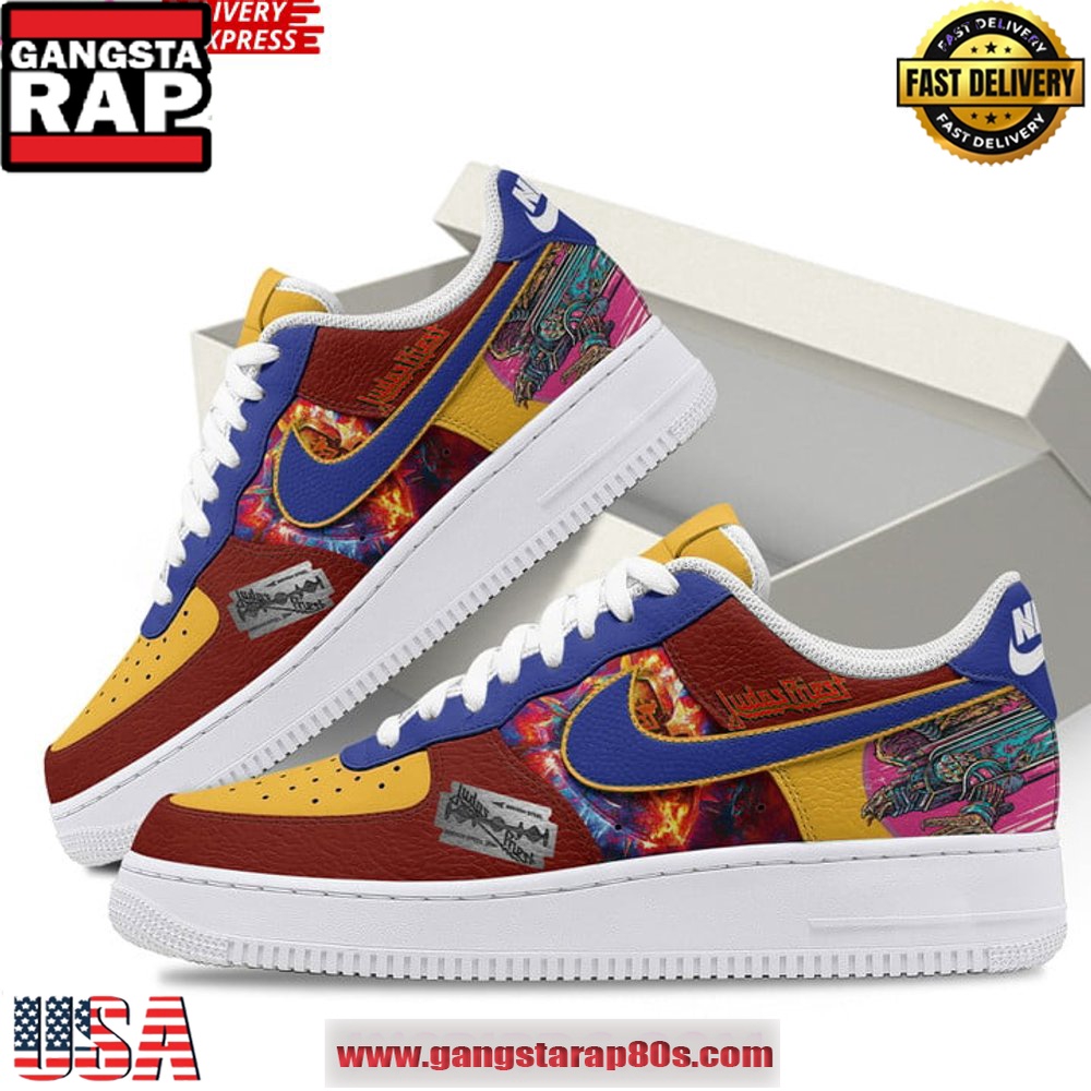 Judas Priest British Steel Limited Edition Air Force 1 Running Sneakers Shoes Judas Priest British Steel Limited Edition Air Force 1 Running Sneakers Shoes
