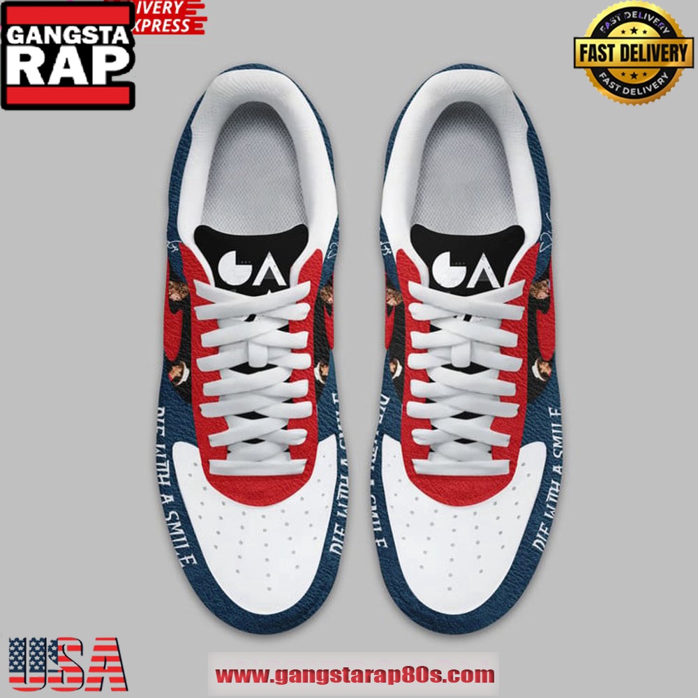 Lady Gaga Die With A Smile Limited Edition Air Force 1 Sneakers Shoes Lady Gaga Die With A Smile Limited Edition Air Force 1 Sneakers Shoes