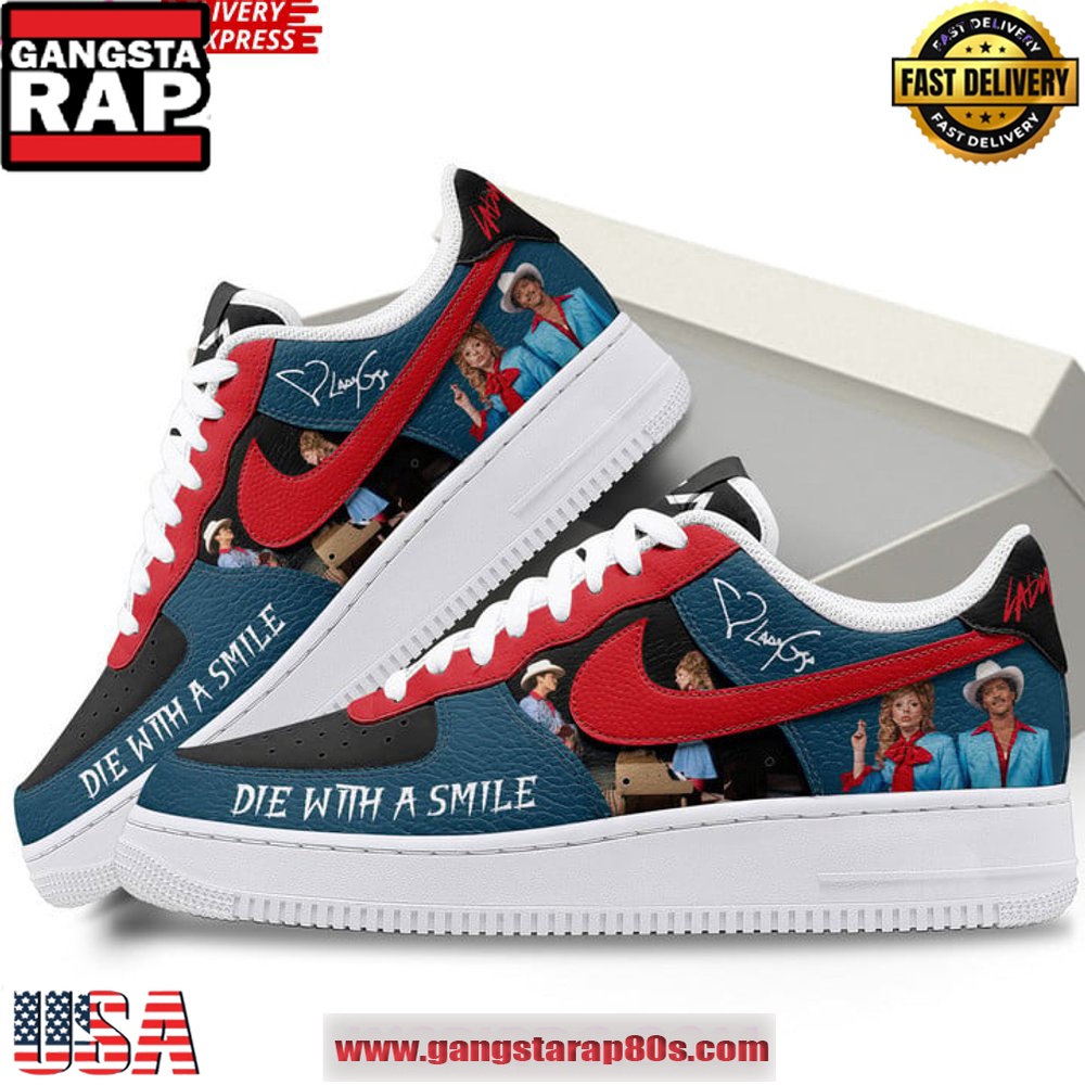 Lady Gaga Die With A Smile Limited Edition Air Force 1 Sneakers Shoes Lady Gaga Die With A Smile Limited Edition Air Force 1 Sneakers Shoes