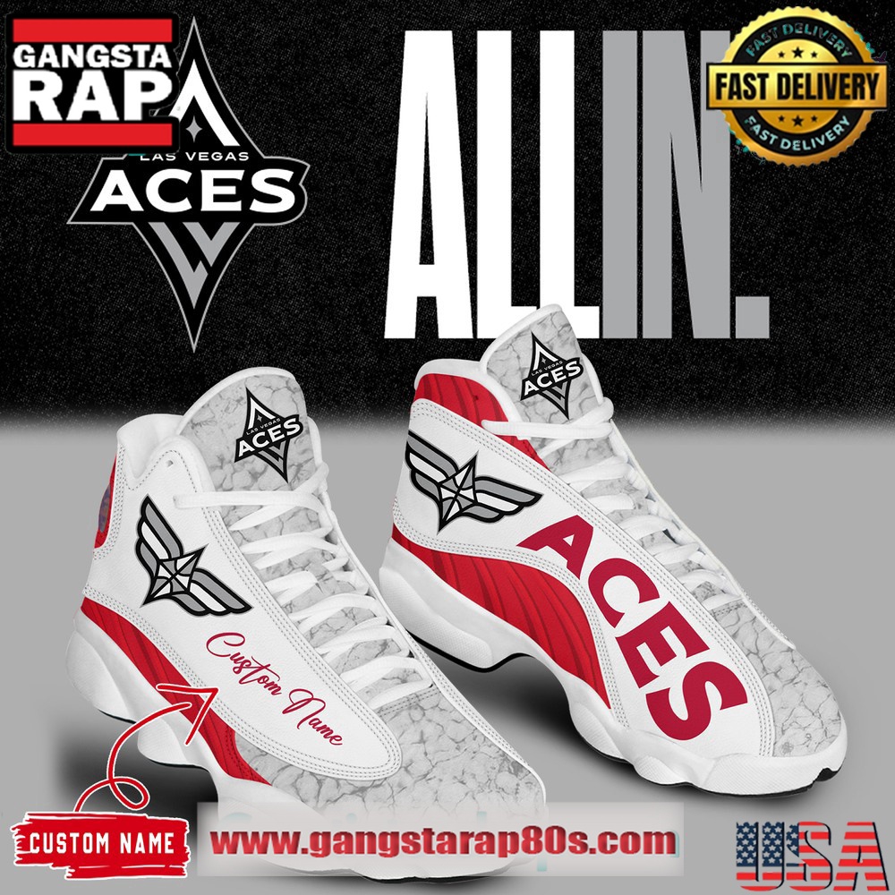Las Vegas Aces All in Air Jordan 13 Sneakers Shoes Las Vegas Aces All in Air Jordan 13 Sneakers Shoes