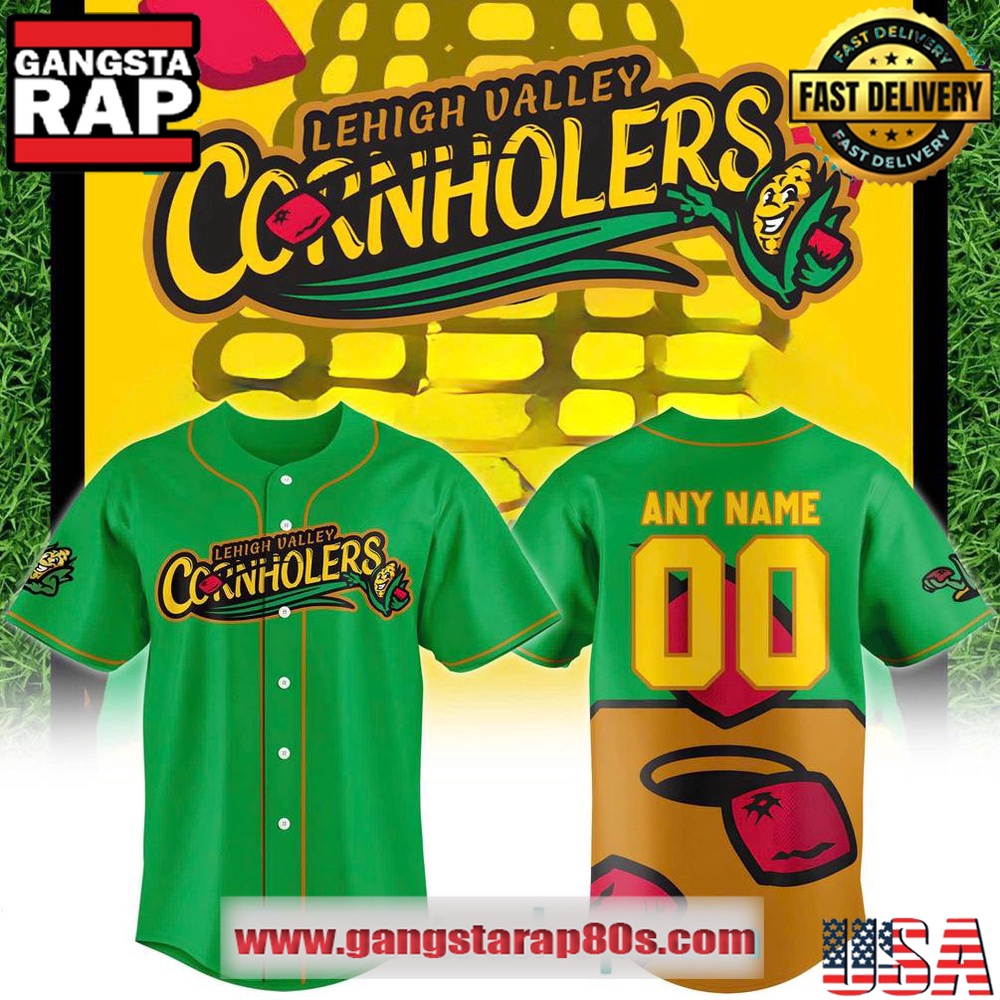 Lehigh Valley IronPigs Cornholers Custom Baseball Jersey Lehigh Valley IronPigs Cornholers Custom Baseball Jersey