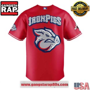 Lehigh Valley IronPigs Eastonthemed Special Baseball Jersey Shirt