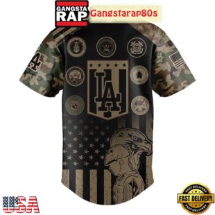 Los Angeles Dodgers Celebrating Military Day Special Baseball Jersey