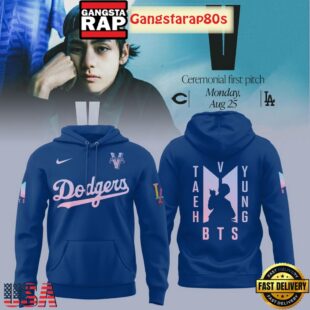 Los Angeles Dodgers Collab V BTS 2025 Unisex Hoodie