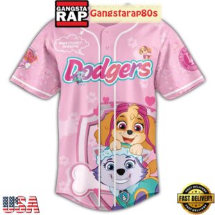 Los Angeles Dodgers x Dog Day With Paw Patrol For Kid And Families 2025 Baseball Jersey